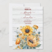 Invitation Chute d'aquarelle Sunflower Bride (Devant)