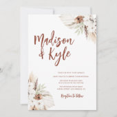 Invitation chute de pampas en terre de bohème (Devant)