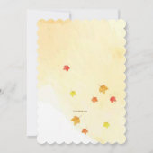 Invitation Chute de pluie de Fête des mariées du bonheur (Dos)