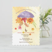 Invitation Chute de pluie de Fête des mariées du bonheur (Debout devant)