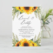 Invitation Chute de soleil et verts Brunch & Bubbly (Debout devant)