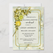 Invitation Chute d'eau citron verrier Bachelorette Week-end (Devant)