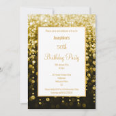 INVITATION CHUTE D'EAU DE LA PARTIES SCINTILLANT NOIRE ET D'O (Devant)