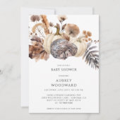 Invitation Chute des Citrouilles d'animaux de bois mignons (Devant)