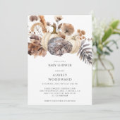 Invitation Chute des Citrouilles d'animaux de bois mignons (Debout devant)