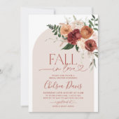 Invitation Chute En Amour Arche Fête des mariées Florale (Devant)