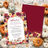 Invitation Chute en amour Automne Floral Arch Mariage