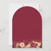 Invitation Chute en amour Automne Floral Arch Mariage (Dos)