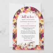 Invitation Chute en amour Automne Floral Arch Mariage (Devant)