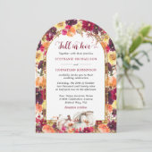 Invitation Chute en amour Automne Floral Arch Mariage (Debout devant)