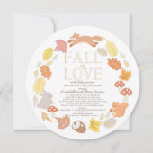 Invitation Chute en amour Baby shower d'animaux de bois par c (Devant)