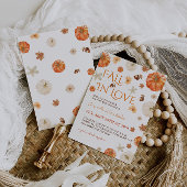 Invitation Chute En Amour Baby shower Floral Automne