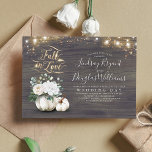 Invitation Chute en Amour Blanc Citrouille Rustique Mariage d<br><div class="desc">TOMBER DANS AMOUREUX pays rustique blanc citrouille floral vases invitations mariage.</div>