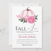 Invitation Chute en amour Blush rose Citrouille Baby shower r (Devant)