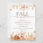 Invitation Chute en amour Boho Automne Citrouille Fête des ma (Devant)