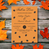 Invitation Chute en amour Boho brûlé Orange Rustique Mariage 