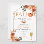 Invitation Chute en amour Boho Citrouille Arch Engagement Par (Devant)
