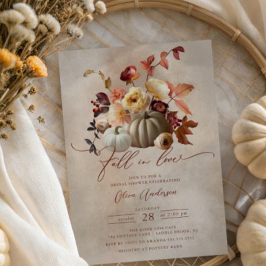 Invitation Chute En Amour Boho Fête des mariées Florale