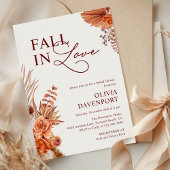 Invitation Chute en Amour Boho Pampas Fête des mariées Terrac
