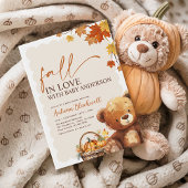 Invitation Chute en amour Boho Teddy Bear Baby shower d'autom
