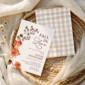 Invitation Chute en amour Boho Terracotta Fête des mariées fl