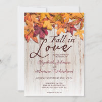 Chute en amour Bois Feuilles d'automne Mariage