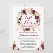 Invitation Chute en amour Bourgogne Fête des mariées de couro (Devant)