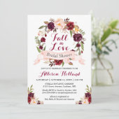 Invitation Chute en amour Bourgogne Fête des mariées de couro (Debout devant)