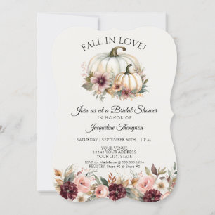 Invitation Chute en Amour Bourgogne Fête des mariées Rose Flo