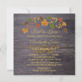 Invitation Chute en Amour Bridal Luncheon Rustic Wedding show (Devant)
