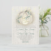 Invitation Chute en amour Citrouille blanc et lumières Mariag (Debout devant)