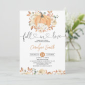Invitation Chute en amour Citrouille Chute Fête des mariées f (Debout devant)