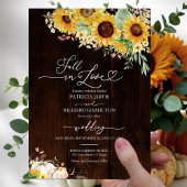 Invitation Chute en amour Citrouille de tournesol Mariage