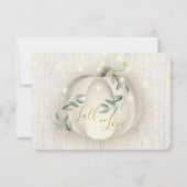 Invitation Chute en Amour Citrouille et réponse Greener (Dos)