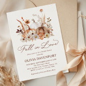 Invitation Chute en Amour Citrouille Floral Rustic Fête des m