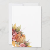 Invitation Chute en Amour Citrouille rose Fête des mariées fl (Dos)