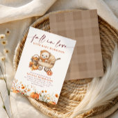 Invitation Chute en amour Citrouille Teddy Bear Baby shower f