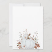 Invitation Chute en amour Fête des mariées Citrouille blanc (Dos)