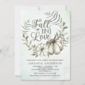 Invitation Chute en amour Fête des mariées Citrouille blanc S (Devant)