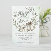 Invitation Chute en amour Fête des mariées Citrouille blanc S (Debout devant)