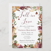Invitation Chute en amour Fête des mariées d'automne (Devant)