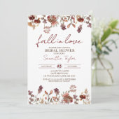 Invitation Chute en amour, Fête des mariées, Déjeuner de mari (Debout devant)