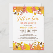 Invitation Chute en amour Fête des mariées Graceful Feuilles  (Devant)