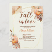 Invitation Chute en amour Fête des mariées Pampas Grass Flora (Devant / Derrière)