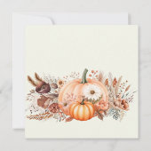 Invitation Chute en Amour Fête des mariées Rustique Citrouill (Dos)