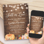 Invitation Chute en Amour Fête des mariées Rustique Citrouill<br><div class="desc">Fall in Love Fête des mariées Rustic String Lights Citrouille Floral Invitation (1) Pour plus de personnalisation, cliquez sur le lien "customiser plus" et utilisez notre outil de conception pour modifier ce modèle. (2) Si vous préférez les papiers plus épais / Finition mat, vous pouvez envisager de choisir le type...</div>