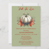 Invitation Chute en amour Fête des mariées verte de la forêt  (Devant)