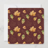 Invitation Chute en amour Feuilles automnales Baby shower par (Dos)
