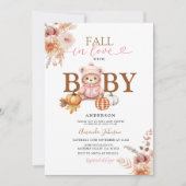Invitation Chute en amour Fille rose En vichy Baby shower de  (Devant)