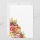 Invitation Chute en amour Fleurs de rouille Fête des mariées  (Dos)